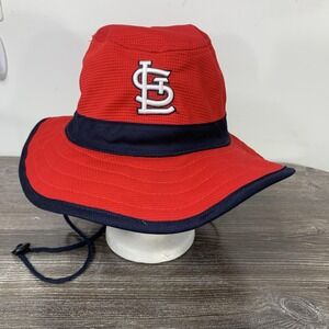 St Louis Cardinals Hat Bucket Mens Red Navy MLB Baseball Coca Cola Sun Wide Brim